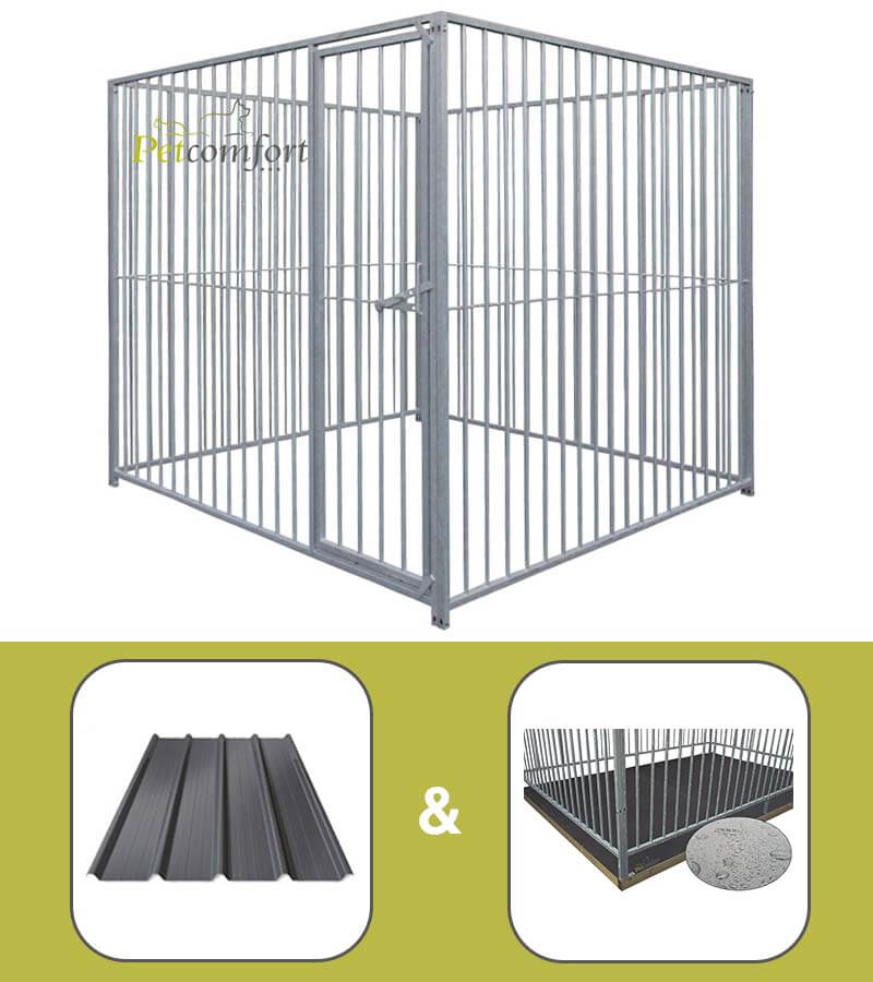 Hondenren met kennelbodem en dak