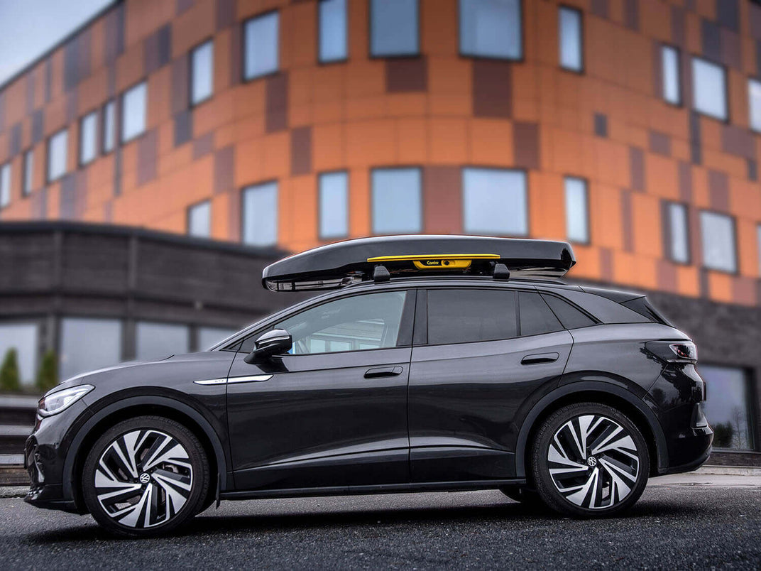 MimSafe dakkoffer voor ski's met veiligheidsmechanisme