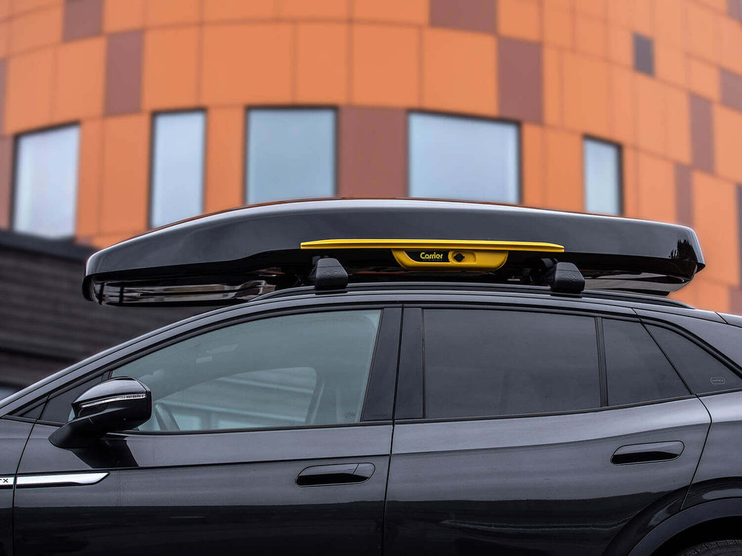 MimSafe dakkoffer voor ski's met veiligheidsmechanisme