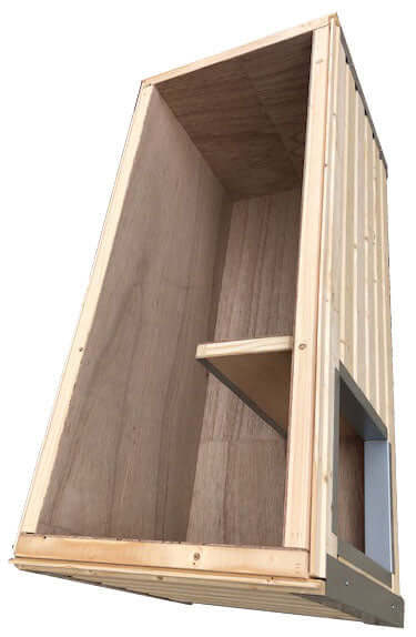 Geïsoleerd hondenhok type HD12S binnenkant