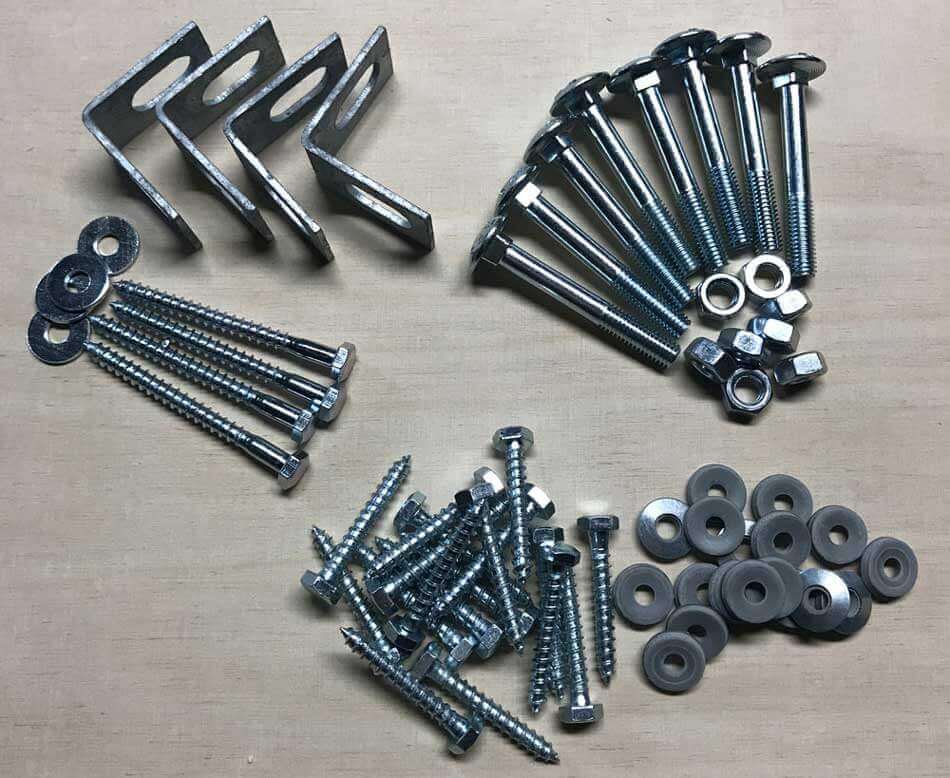 Volledige kennel met dak en bodem schroeven