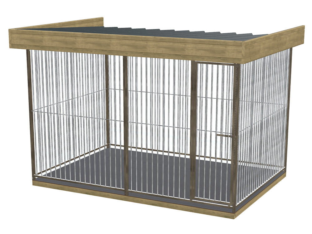 Volledige kennel met vloer en dak