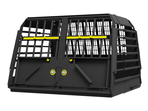 Dubbele autobench geschikt voor 2 honden - type variocage dubbel