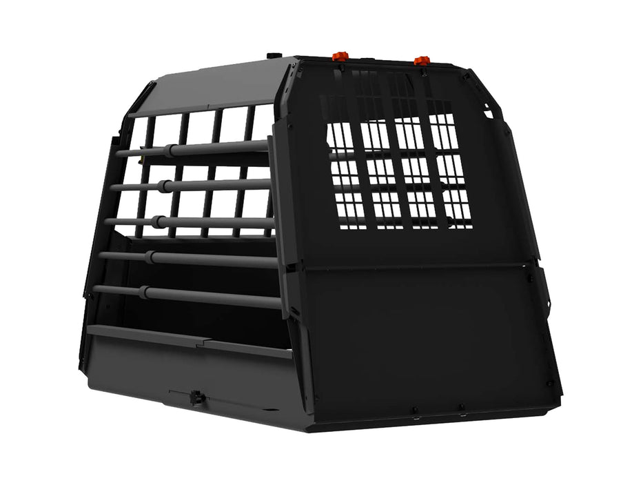 Cage de transport pour un chien type Variocage Single - Vue arrière en biais
