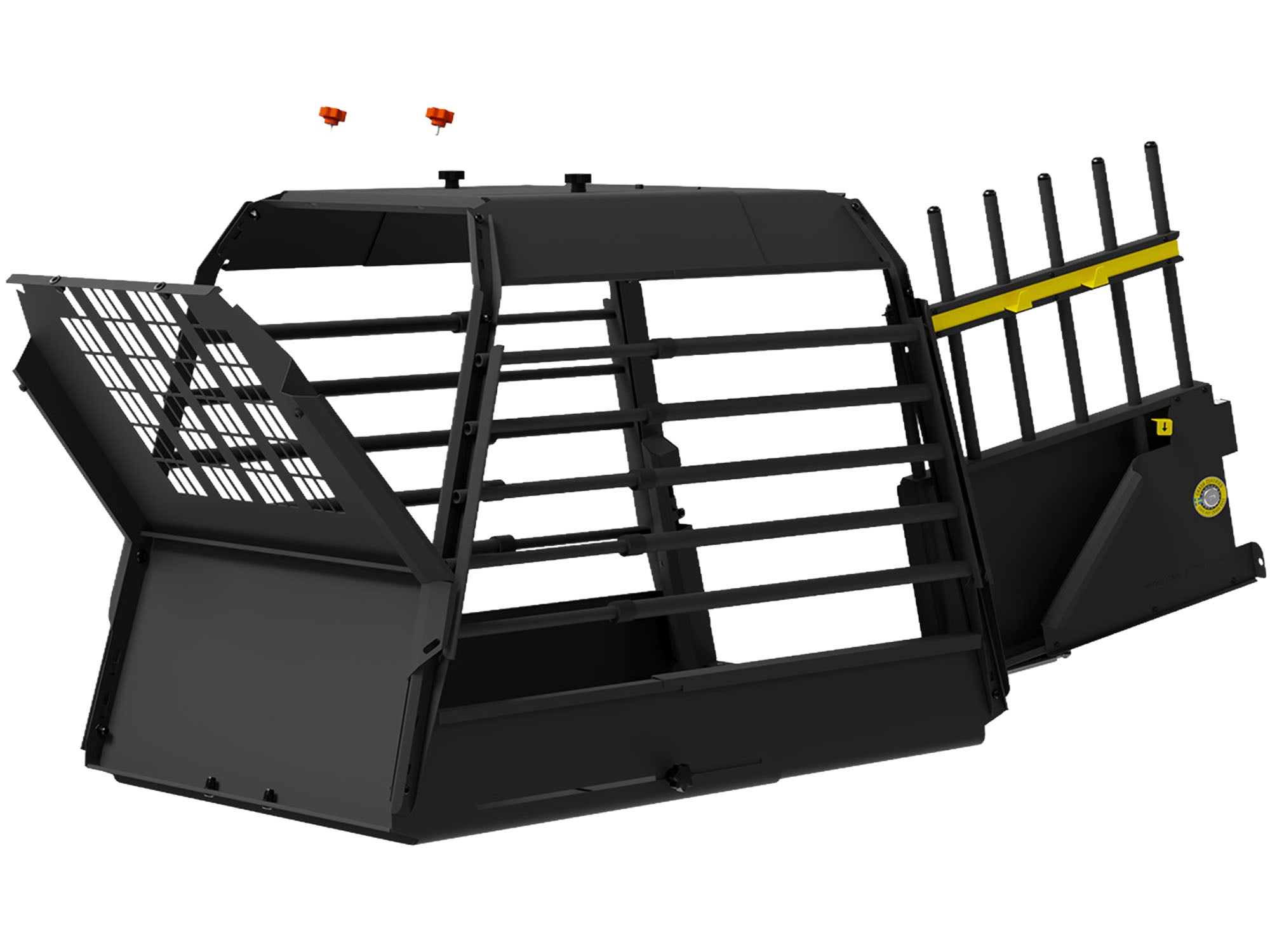 Cage de transport Variocage Single – démonstration de la trappe de secours