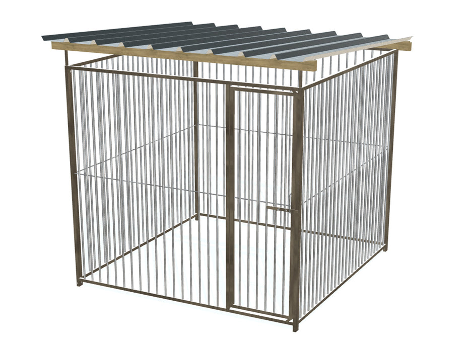 Volledige hondenkennel van 2x2m met dak