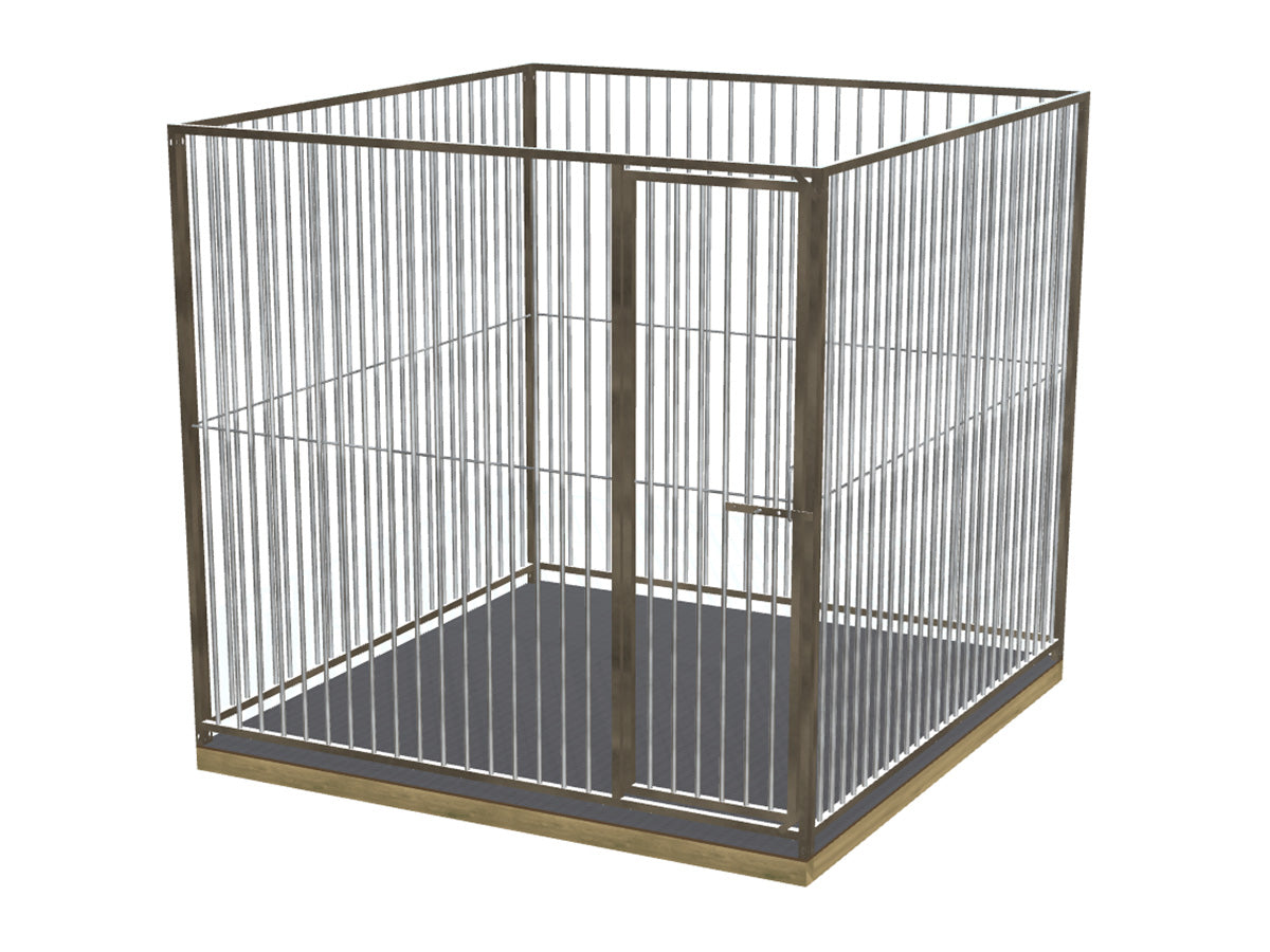 Hondenren van 2x2m met kennelbodem