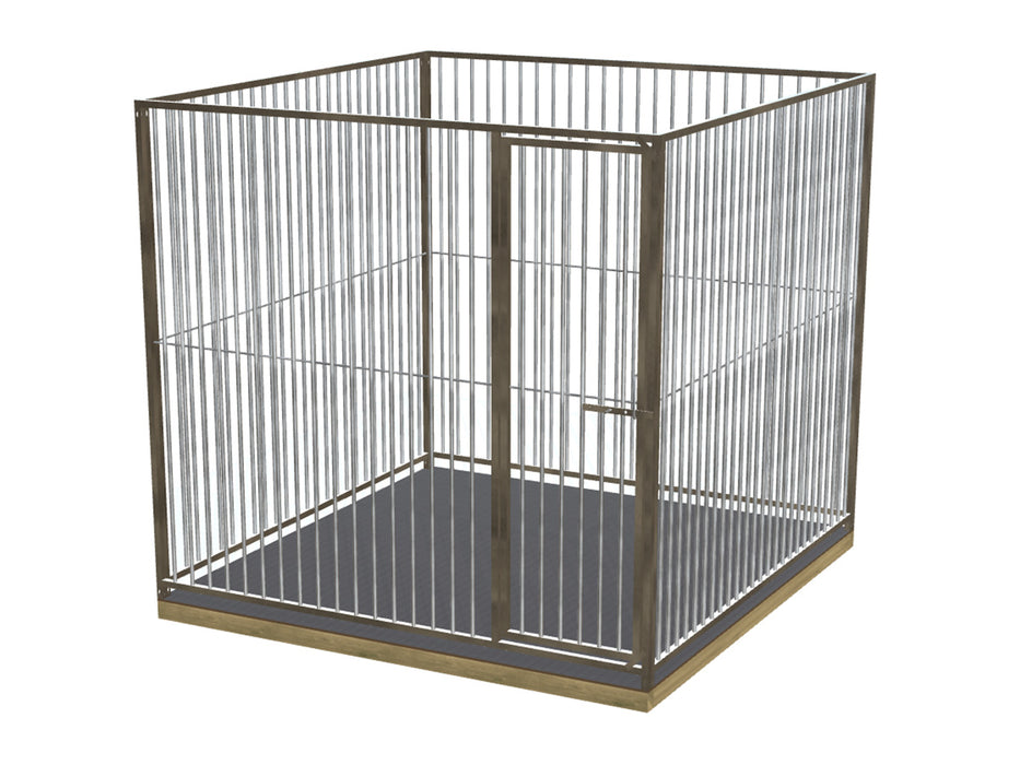 Hondenren van 2x2m met kennelbodem