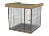 Kant en klare hondenkennel van 2x2m met bodem en dak met houten dakboord