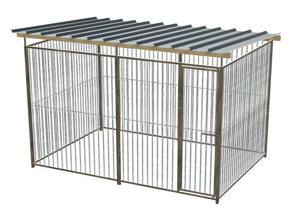Kant en klare hondenkennel van 3x2m met dak