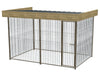 Volledige hondenkennel van 3x2m met dak en houten dakboord