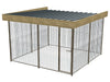 Kant en klare kennel van 3x3m met dak en houten dakboord