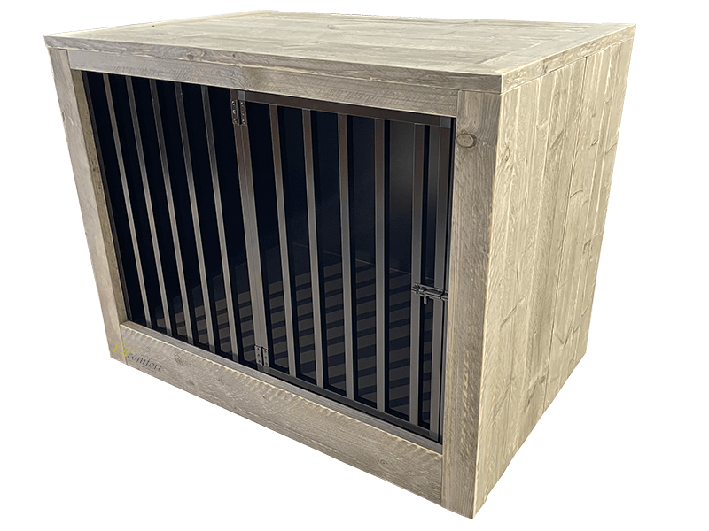 Cage pour chien en élégant bois de construction